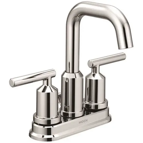 Gibson 4 in. Centerset 2-Handle High-Arc Bathroom Faucet with Pop-Up Assembly in Chrome Gibson 4 in. Centerset 2-Handle High-Arc Bathroom Faucet with Pop-Up Assembly in Chrome
