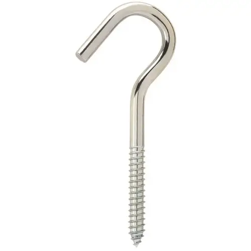 #8 Zinc-Plated Steel Screw Hook Metallic - pack of 25 #8 Zinc-Plated Steel Screw Hook Metallic - pack of 25