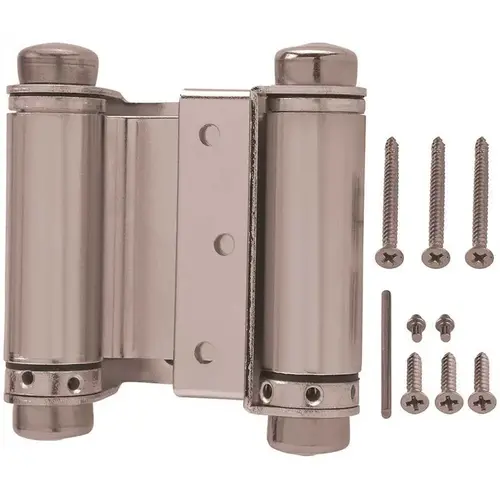 3 in. x 3 in. Satin Nickel Double-Action Spring Door Hinge - pack of 5 3 in. x 3 in. Satin Nickel Double-Action Spring Door Hinge - pack of 5