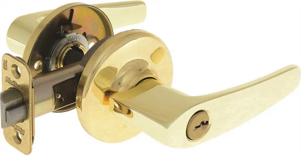 Kwikset Delta Polished Brass Keyed Entry Door Lever 462DL 3 6AL RCS