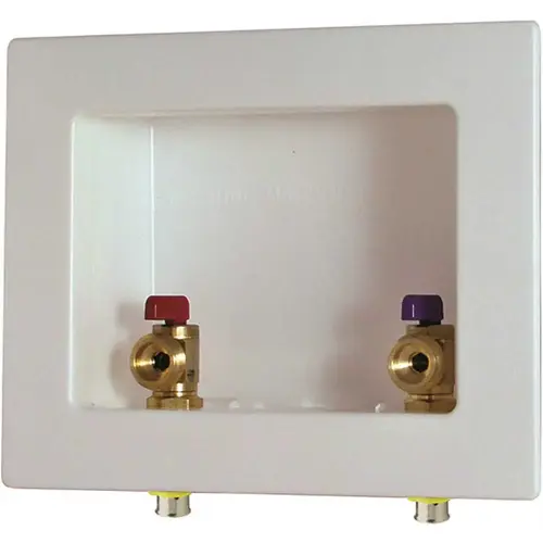 PureFlow 1/2 in. Zero Lead Press outlet box, (2) 1/4 turn brass valves PureFlow 1/2 in. Zero Lead Press outlet box, (2) 1/4 turn brass valves