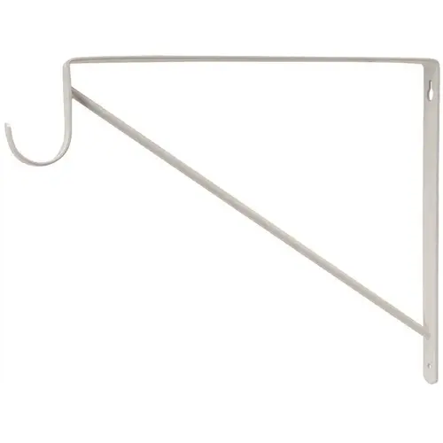 White Heavy-Duty Shelf Bracket and Rod Support Pack of 16
