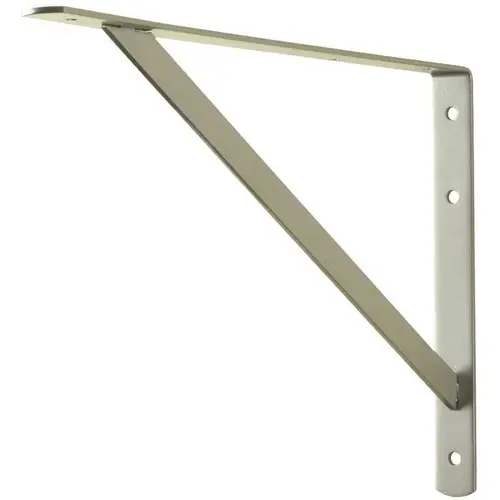 16 in. x 10 in. Satin Nickel Heavy Duty Shelf Bracket Pack of 10 16 in. x 10 in. Satin Nickel Heavy Duty Shelf Bracket Pack of 10
