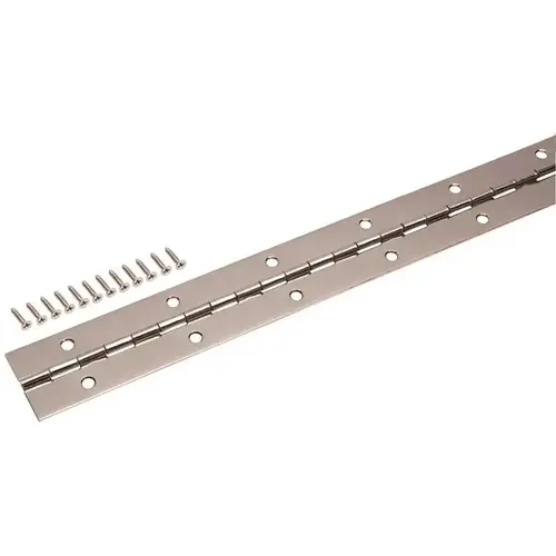 1-1/2 in. x 72 in. Bright Nickel Continuous Hinge Pack of 2 1-1/2 in. x 72 in. Bright Nickel Continuous Hinge Pack of 2