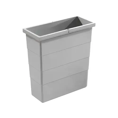 12 Liter Replacement Waste Bin, For Hailo Euro Cargo Plastic, Plastic Material, 320 X 141 X 350 Mm, Light Gray Finish