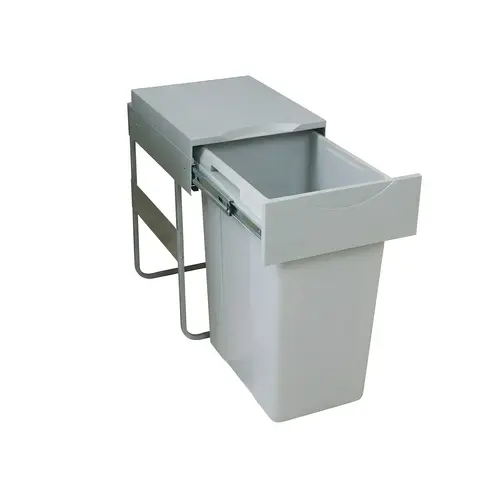 Waste Bin Pull-Out, Hailo Easy Cargo 40 Gray, 42 qt. Frame: Metal Bins: Plastic