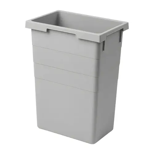 38 Liter Replacement Waste Bin, for Hailo Euro and Easy Cargo Pull Out Units Plastic, Light gray Light gray