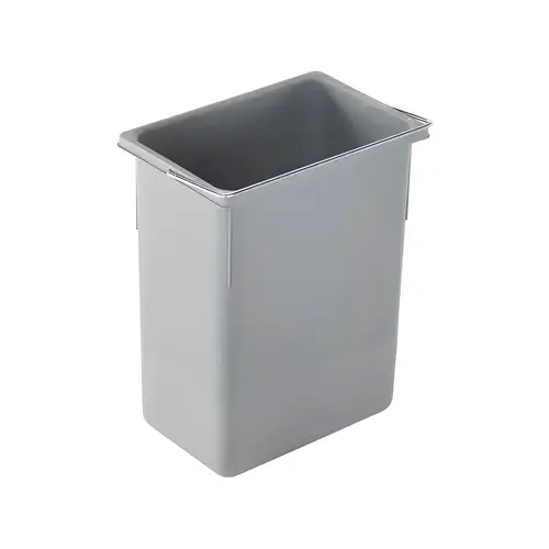 8.5 Liter Replacement Waste Bin, Plastic Material, 9 Qt. Capacity, 8.9" X 5.9" X 11.3" Dimensions, Light Gray Finish