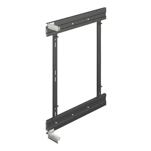Extension Frame, For Base Unit Pull-Out, Hafele Full extension with soft closing mechanism, mounting: Left or right Pull out: Anthracite, Pull out: Powder coated Runners: zinc plated, Pull out: Powder coated, anthracite runners: Galvanized