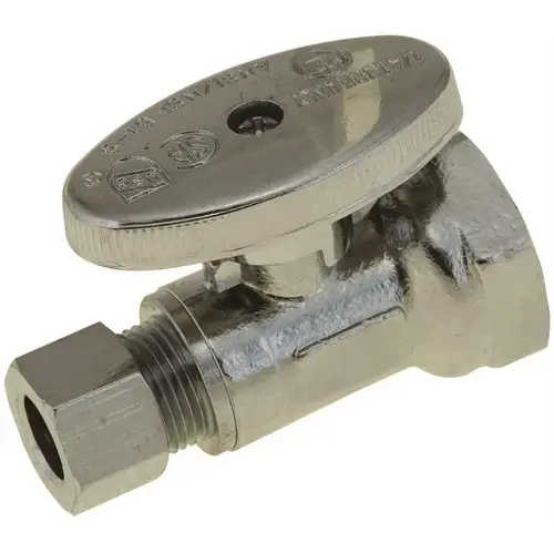 1/4 TURN STRAIGHT STOP 1/2 IN. IPS X 3/8 IN. COMPRESSION 1/4 TURN STRAIGHT STOP 1/2 IN. IPS X 3/8 IN. COMPRESSION