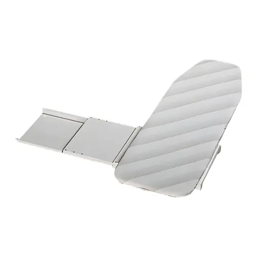 Hafele Ironfix Ironing Board, Shelf-Mounted Rotates 180 degree , white RAL 9016 Ironing Board: White (RAL 9016) Cover: White with gray stripes, Fitting: white, RAL 9016