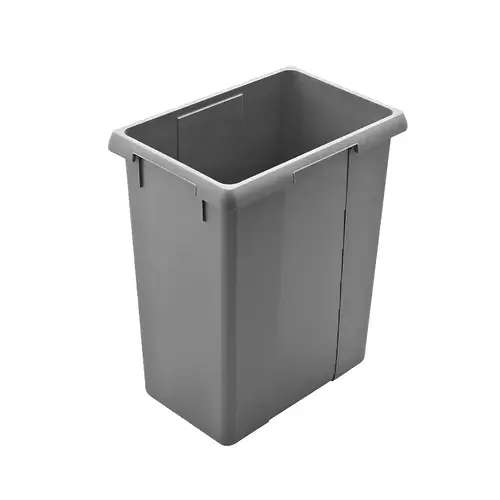 42 Liter Replacement Waste Bin, Plastic Material, For Hailo Us And Easy Cargo Pull Out Units, Gray Finish, 44.4 Qt. Capacity