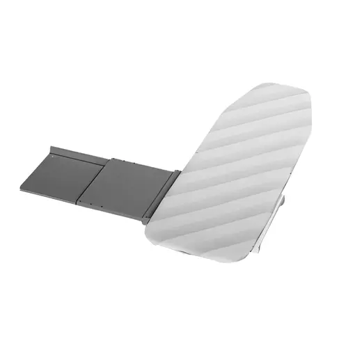 Hafele Ironfix Ironing Board, Shelf-Mounted Rotates 180 degree , slate RAL 7022 Ironing Board: Slate (RAL 7022) Cover: White with gray stripes, Fitting: white, RAL 9016