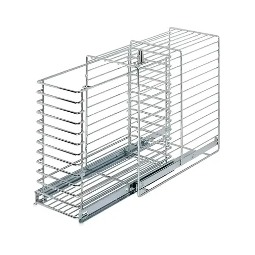 Base Pull-Out, Lockable Compartment for screw fixing to side panel, dimensions (W x D x H): 202 x 432 x 440 mm Chrome plated