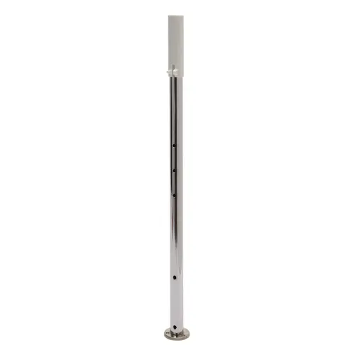 Bottom and Top Mounting Center Post, for Kidney Shaped Shelves Chrome Chrome