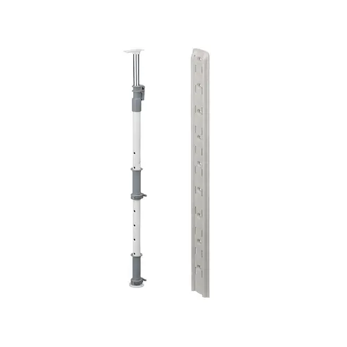 Highboard Post Kit, for LeMans II Silver Silver, Gallery rails: Chrome plated