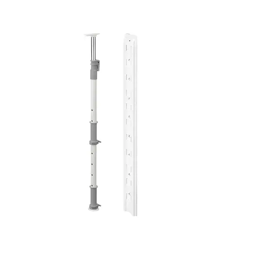 Highboard Post Kit, for LeMans II White White, Gallery rails: Chrome plated