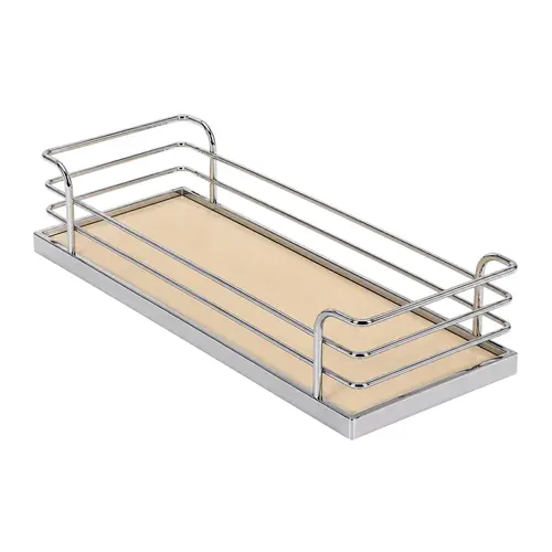 Tray Set, for Spice Rack 5" Chrome/maple, width 5" Chrome/Maple