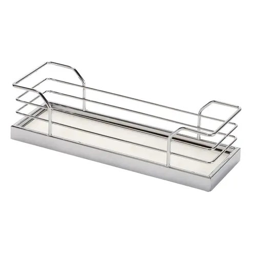 Tray Set, for Spice Rack 3" Chrome/white, width 3" Chrome/White