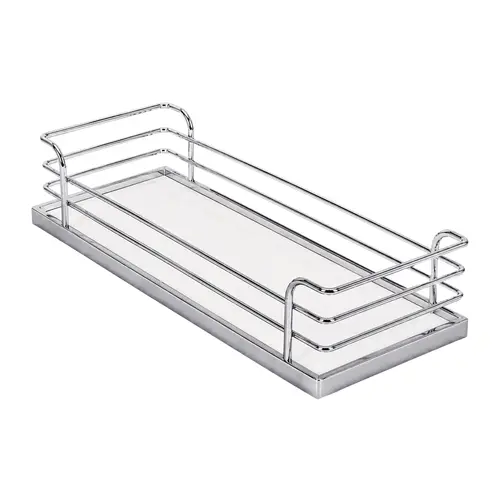 Tray Set, for Spice Rack 5" Chrome/white, width 5" Chrome/White