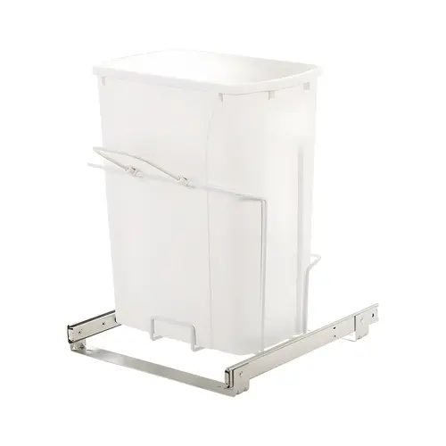 Waste Bin Pull-Out, KV Bottom Mount, Single, Ball Bearing Precision Slide, 14-3/8" Width, 16" Depth, 18-3/4" Height, 35 Qt. Capacity