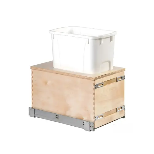 Single Waste Bin, Maple Century Serenade Vanity Signature Series, 34 qt