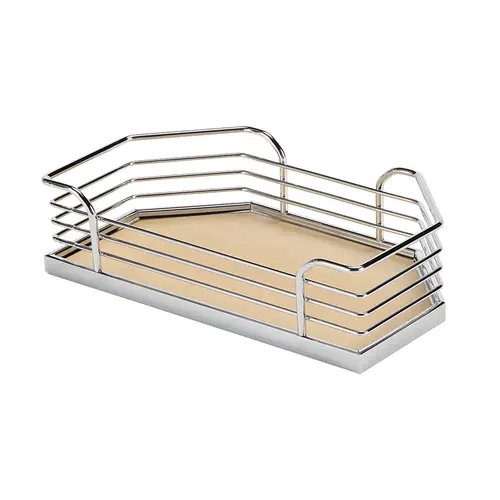 Door Tray Set, for Tandem Chef's Pantry Interior clearance: 22 1/2" 17 1/8" Arena Plus, Chrome/Maple, width 17 1/8"