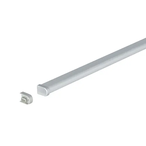 Grooved Profile, Backsplash Railing System 35 1/2" Length: (35 1/2") 900 mm Gray, Grooved profile strip, end cap and connector: Nickel plated matt Cover: Bright