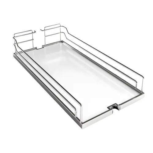 Tray Set, Dispensa 279.4 x 518 x 105 mm 292.1 mm 292 mm For Pantry Pull-Out & Base Pull-Out II, Chrome/white, width 11" Shelf: White Surround: Chrome