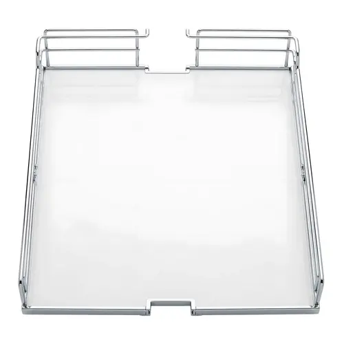 Tray Set, Dispensa 508 x 518 x 105 mm 520.7 mm 521 mm For Pantry Pull-Out & Base Pull-Out II, Chrome/white, width 20" White, Shelf: White Surround: Chrome