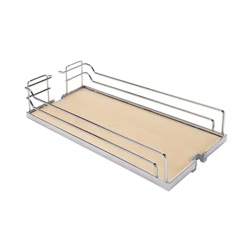 Tray Set, Dispensa 279.4 x 518 x 105 mm 292.1 mm 292 mm For Pantry Pull-Out & Base Pull-Out II, Chrome/maple, width 11" Shelf: Maple Surround: Chrome