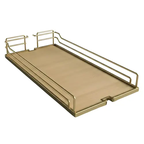 Tray Set, Dispensa 431.8 x 518 x 105 mm 444.5 mm 445 mm For Pantry Pull-Out & Base Pull-Out II, Champagne/maple, width 17" Shelf: Maple Surround: Champagne