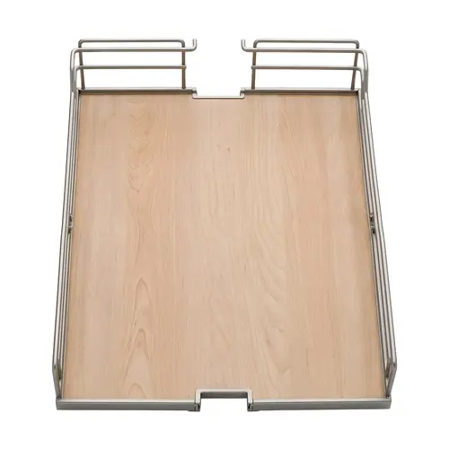 Tray Set, Dispensa 482.6 x 518 x 105 mm 495.3 mm 495 mm For Pantry Pull-Out & Base Pull-Out II, Chrome/maple, width 19" Shelf: Maple Surround: Chrome