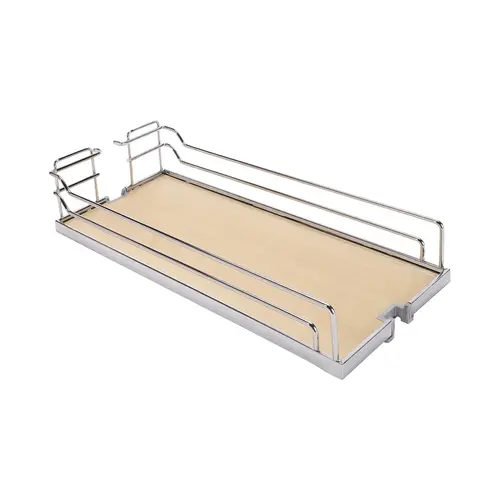 Tray Set, Dispensa 254 x 518 x 105 mm 266.7 mm 267 mm For Pantry Pull-Out & Base Pull-Out II, Chrome/maple, width 10" Shelf: Maple Surround: Chrome