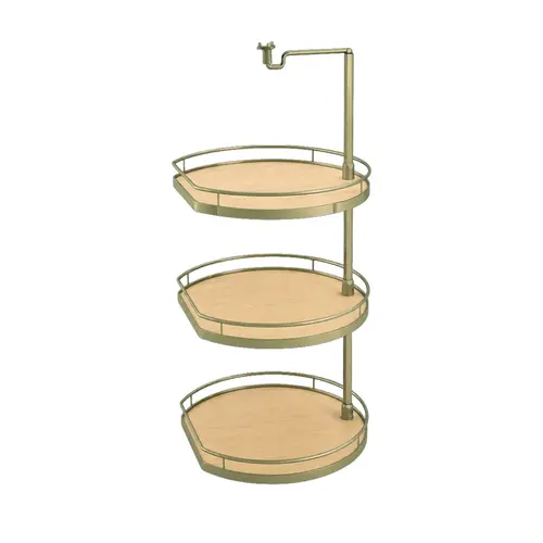 Twister Set, Melamine, Two or Three-Tray, for Upper Cabinets .1" Champagne/maple, height 38" - 42 1/4" Tray: Maple, Champagne