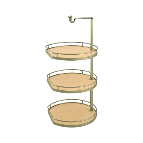 Twister Set, Melamine, Two or Three-Tray, for Upper Cabinets .09" Champagne/maple, height 32" - 36 1/2" Tray: Maple, Champagne