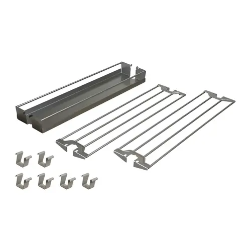 Baker's Tray Organizer Set, for Dispensa Base Pull-Out II 5" 5" wide, silver Silver