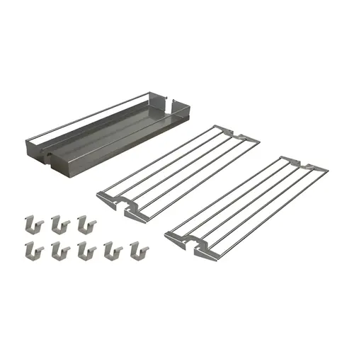 Baker's Tray Organizer Set, for Dispensa Base Pull-Out II 7" 7" wide, silver Silver
