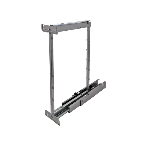Dispensa Pull-Out Pantry Frame, Steel Material, Full Extension, 47-1/4"-63" Installation Height, Silver Finish
