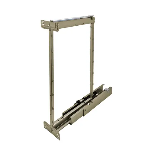 Dispensa Pull-Out Pantry Frame, Steel Material, Full Extension, 74-7/8-90-1/2" Installation Height, Champagne Finish