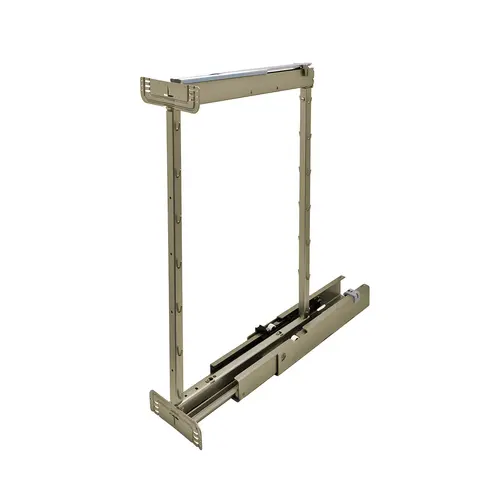 Dispensa Pull-Out Pantry Frame, Steel Material, Full Extension, 63-78-3/4" Installation Height, Champagne Finish
