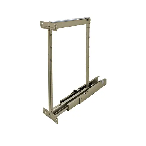 Dispensa Pull-Out Pantry Frame, Steel Material, Full Extension, 47-1/4"-63" Installation Height, Champagne Finish