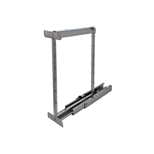Dispensa Pull-Out Pantry Frame, Steel Material, Full Extension, 31-1/2-47-1/4" Installation Height, Silver Finish