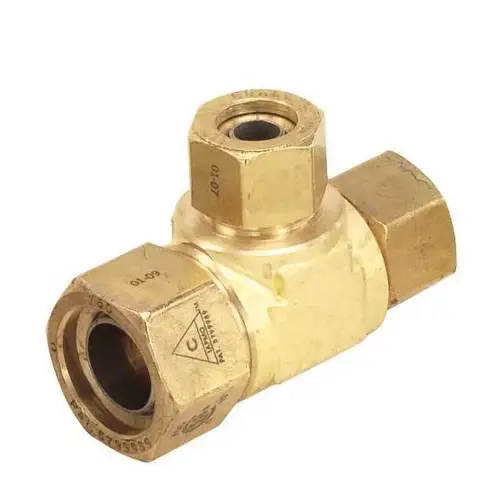 TRAC PIPE AUTOFLARE FITTING TEE 3/4 IN. X 1/2 IN. X 1/2 IN.* TRAC PIPE AUTOFLARE FITTING TEE 3/4 IN. X 1/2 IN. X 1/2 IN.*