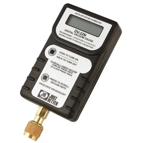 LEAK PROOF DIGITAL VACUUM GAUGE Black LEAK PROOF DIGITAL VACUUM GAUGE Black