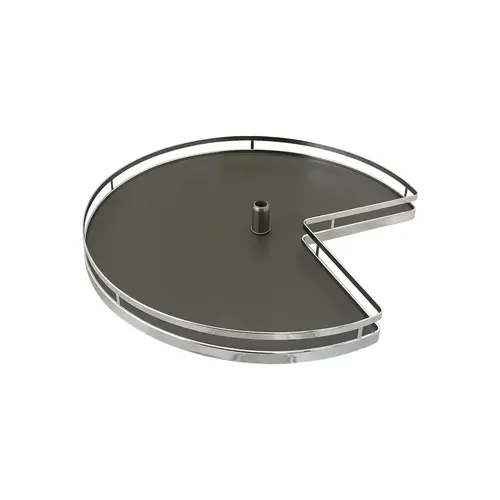 Kidney Shaped Wood Shelf, for Center Posts 28" 294 mm 444.5 mm 74.5 mm 268 mm 464 mm 94 mm 14" Chrome/Anthracite, diameter 28" Shelf: Anthracite, Surround: Chrome