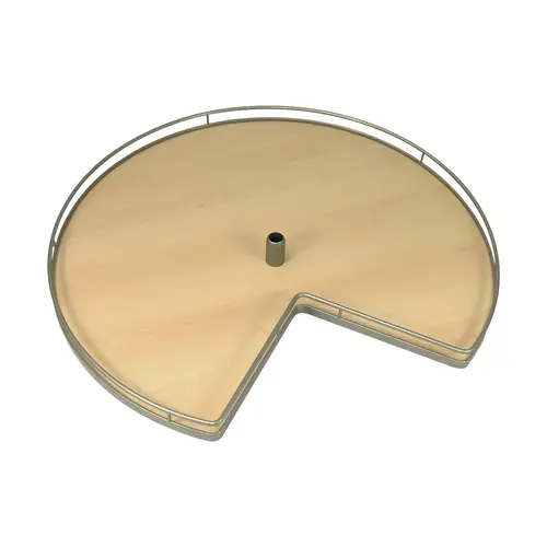 Kidney Shaped Wood Shelf, for Center Posts 32" 321 mm 527 mm 102 mm 269 mm 546 mm 121 mm 16 1/8" Champagne/Maple, diameter 32" Shelf: Maple, Surround: Champagne