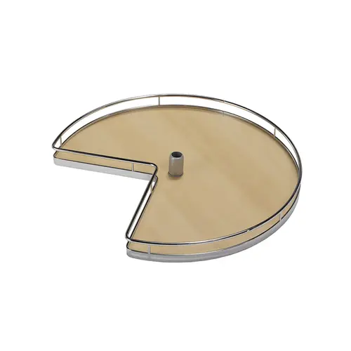Kidney Shaped Wood Shelf, for Center Posts 28" 294 mm 444.5 mm 74.5 mm 268 mm 464 mm 94 mm 14" Chrome/Maple, diameter 28" Shelf: Maple, Surround: Chrome