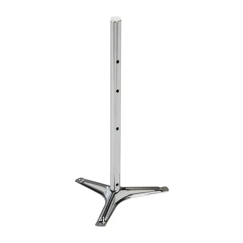 Bottom Mounting Center Post, for Kidney Shaped Shelves Chrome Chrome