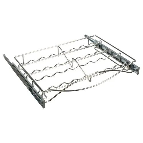 Pull-out Spice Tray, with Full Extension Slides 18" For interior cabinet width: (18") 457 mm; Stores 16 spices, chrome Chrome